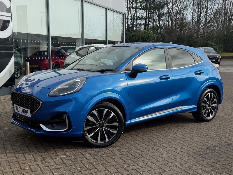 2021 71 Ford Puma 1.0 Ecoboost Hybr Mhev 155 St-line Vignale 5dr Dct Petrol Automatic In Blue