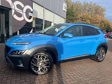 2022 72 Hyundai Kona 1.6 Gdi Hybrid Ultimate 5dr Dct Hybrid Petrol Automatic In Surfy Blue