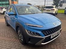2022 72 Hyundai Kona 1.6 Gdi Hybrid Ultimate 5dr Dct Hybrid Petrol Automatic In Surfy Blue